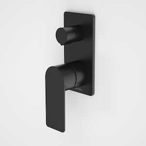 Caroma Urbane II Rectangular Shower Mixer with Diverter | Matte Black