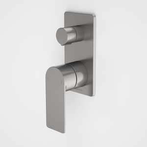 Caroma Urbane II Rectangular Shower Mixer with Diverter | Gunmetal