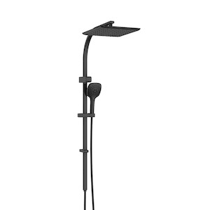 2 In 1 Showers: Greens Skyla AirFlo Twin Rail Shower | Matte Black