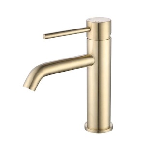 Tapware Showers: Newtech Evoke Basin Mixer | Brushed Brass