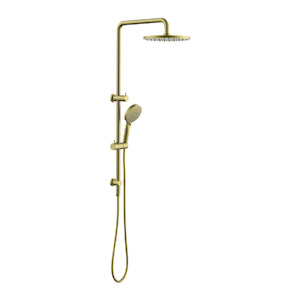 Evoke Double Head Slide Shower | Brushed Brass