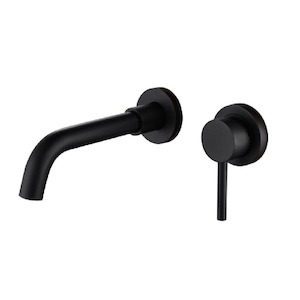 Evoke Wall Mounted Basin Mixer | Black