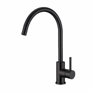 Kitchen: Evoke Gooseneck Sink Mixer | Black