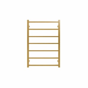 Tranquillity Jersey Square Heated Towel Ladder 920 x 620mm | Brushed Brass