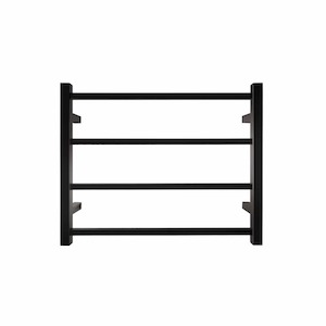 Tranquillity Jersey Square Heated Towel Ladder 500 x 620mm | Matte Black