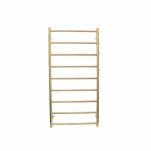 Tranquillity Jersey Round Heated Towel Ladder 1200 x 600mm | Brushed Brass