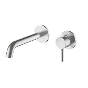 Swiss Wall Mounted Mixer & Spout | Brushed Stainless Steel