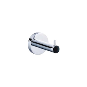 Eco Style Robe Hook With Door Stop Buffer | Chrome