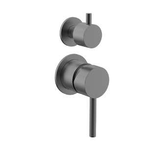 Wall Mixers: Evoke Shower Mixer with Diverter | Gunmetal