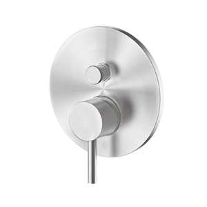 Swiss Shower Mixer with Diverter | Brushed Stainless Steel