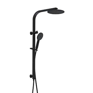 Como Round Shower Column | Matte Black