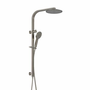 2 In 1 Showers: Como Round Shower Column | Brushed Nickel