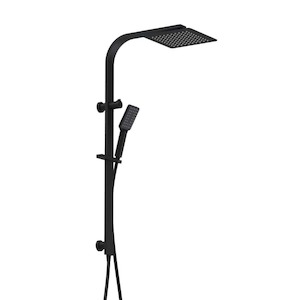 Como Square Shower Column | Matte Black
