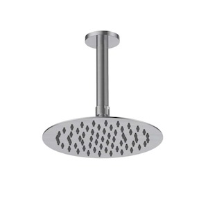 Ceiling Mount Rain Heads: Swiss Ceiling Mount Shower 200mm | Brushed Stainless Steel