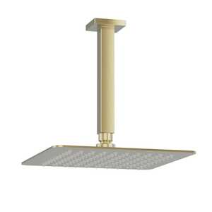 Como Square Ceiling Mount Rainhead | Brushed Brass