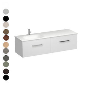 Bathroom Vanities Furniture: Reflex Spio 1500 2 Drawer Vanity Left Basin