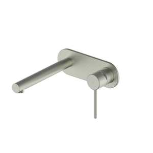 Greens Maci Wall Basin Mixer with Faceplate | Brushed Nickel