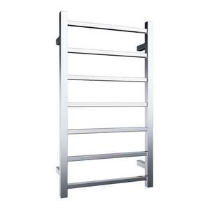 Newtech Quadro 7 Bar Heated Towel Ladder 800mm | Brushed Nickel