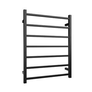 Newtech Quadro 7 Bar Wide Heated Towel Ladder 800mm | Matte Black