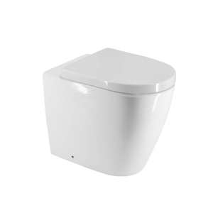 Toilets: Rose & Stone Harlow | Overheight Floor Mount Toilet with Thick Seat