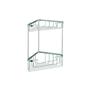 Accessories: Eco Style 2 Tier Corner Wire Basket | Chrome