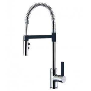 Methven Gaston Spring Pull Down Twin Function Sink Mixer | Brushed Chrome & Matte Black