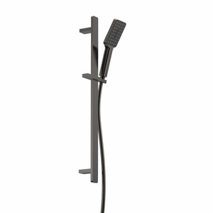 Slide Showers: Como Square Slide Shower | Brushed Gunmetal