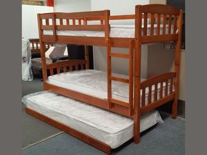 Products: Maryl Single Bunk Bed with Trundle Wood – The Bedroom