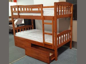 Products: Maryl Single Bunk Bed with drawers Wood – The Bedroom