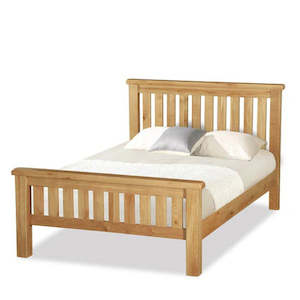 Slat Beds Queen: SALISBURY OAK QUEEN SLAT BED