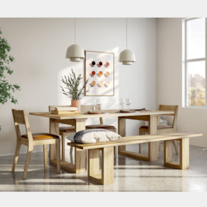 Nz Made: OHOPE DINING TABLE | 4 SIZES | NZ PINE OR AMERICAN ASH | NZ MADE
