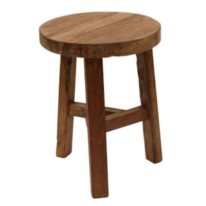 PORTO OUTDOOR ROUND STOOL | RECYCLED TEAK