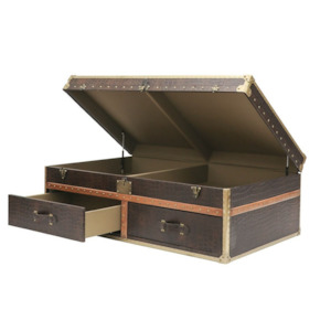 On Pre Order: VOYAGER TRUNK COFFEE TABLE | AGED BROWN