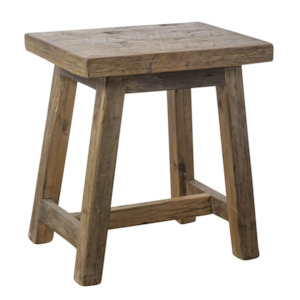Outdoor: RECLAIMED TEAK STOOL