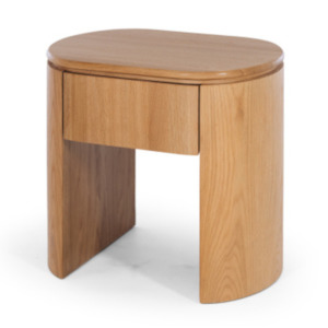 CLOVER OAK BEDSIDE CABINET | OAK TOP