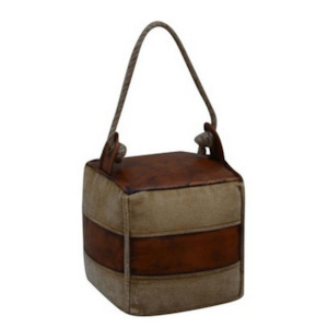 Rugs Ottomans Throws Bits Bobs: TRIBAL LEATHER & CANVAS DOOR STOP