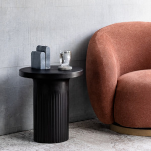 Outdoor: ROMA CONCRETE SIDE TABLE | BLACK