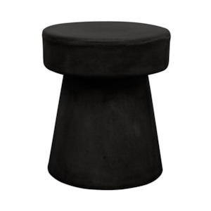 Outdoor: MUSHROOM CONCRETE SIDE TABLE | BLACK