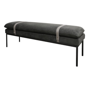 BAXTER FABRIC BENCH | CHARCOAL