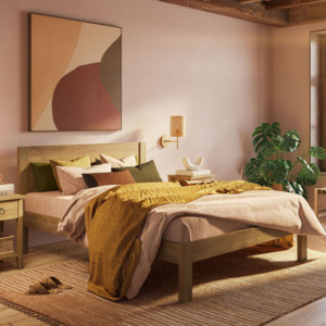 OMOTO SLAT BED | PANEL HEADBOARD | NZ MADE