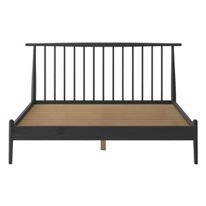 Slat Beds King: VOSS KING SOLID OAK BED FRAME | BLACK