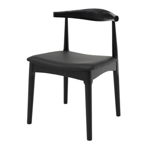 BOWEN BLACK DINING CHAIR | BLACK LEATHER