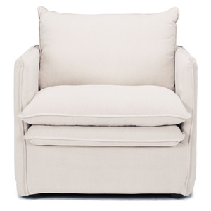 HAMILTON SLIP-COVER ARMCHAIR | OATMEAL