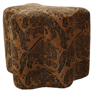 Rugs Ottomans Throws Bits Bobs: HUNTRESS FOOTSTOOL | TIGER BROWN