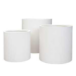 Rugs Ottomans Throws Bits Bobs: MIKONUI WHITE CYLINDER PLANTER | 3 SIZES