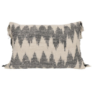 Cushions: DEMI CUSHION RECTANGLE | NATURAL & GREY