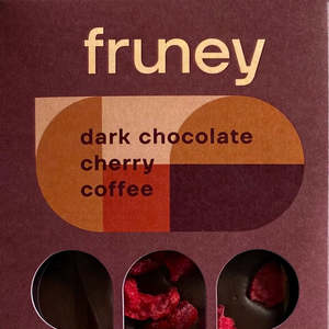 Food Edible Goods: Dark Chocolate, Cherries & Coffee Bar