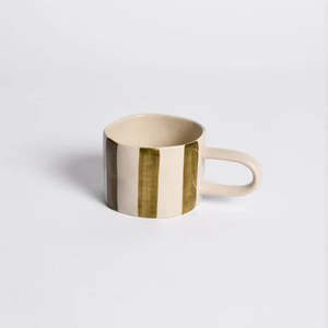 Serveware: Fenton Stripe Mug | Olive