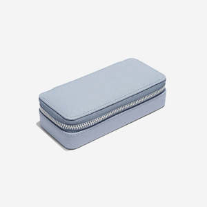 Jewellery Boxes: Small Zipped Jewellery Box | Dusky Blue