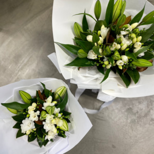 Fresh Flowers Currently Unavailable: Luxe Floral Bag | White & Green